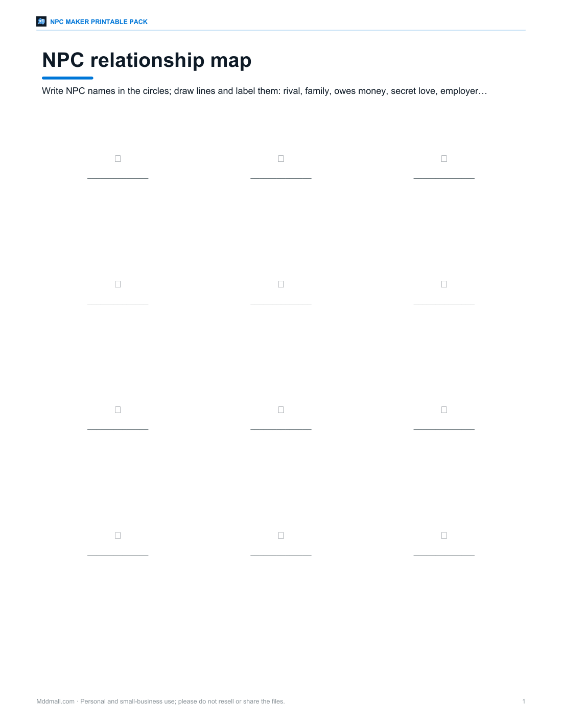 Preview of the first page of Relationship map (PDF)